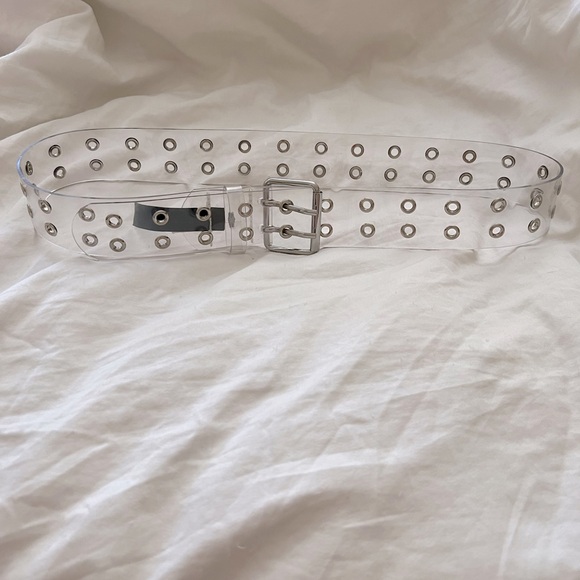 BRANDY MELVILLE See-through Double Grommet Belt, O/S - Picture 2 of 3